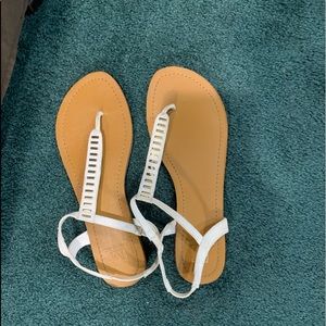 Material girl white sandals